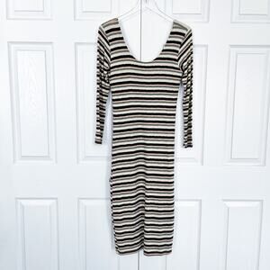 Dolan Left Coast Anthropologie Pita Striped Long Sleeve Midi Dress